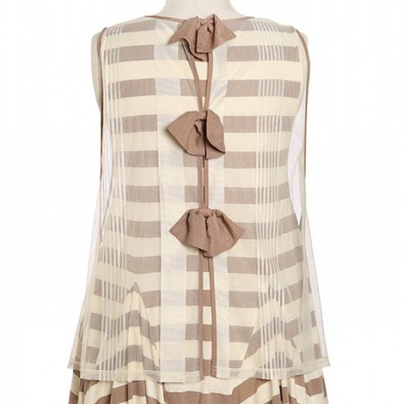 RYU Plus Size Striped Tank with lace overlay - Picture 6 of 8